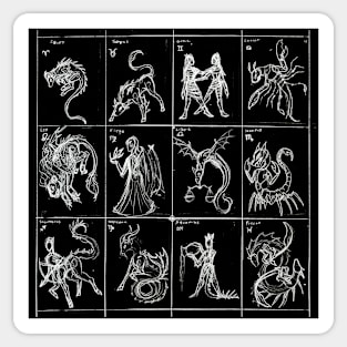 12 zodiac signs Sticker